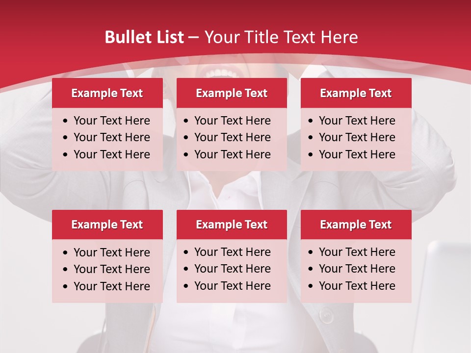 Yelling Brunette Expression PowerPoint Template