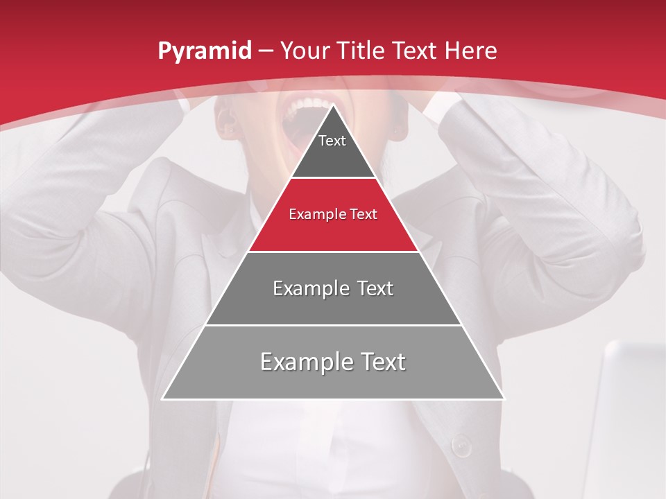 Yelling Brunette Expression PowerPoint Template