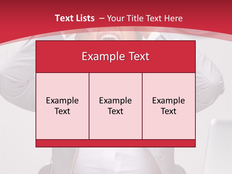 Yelling Brunette Expression PowerPoint Template