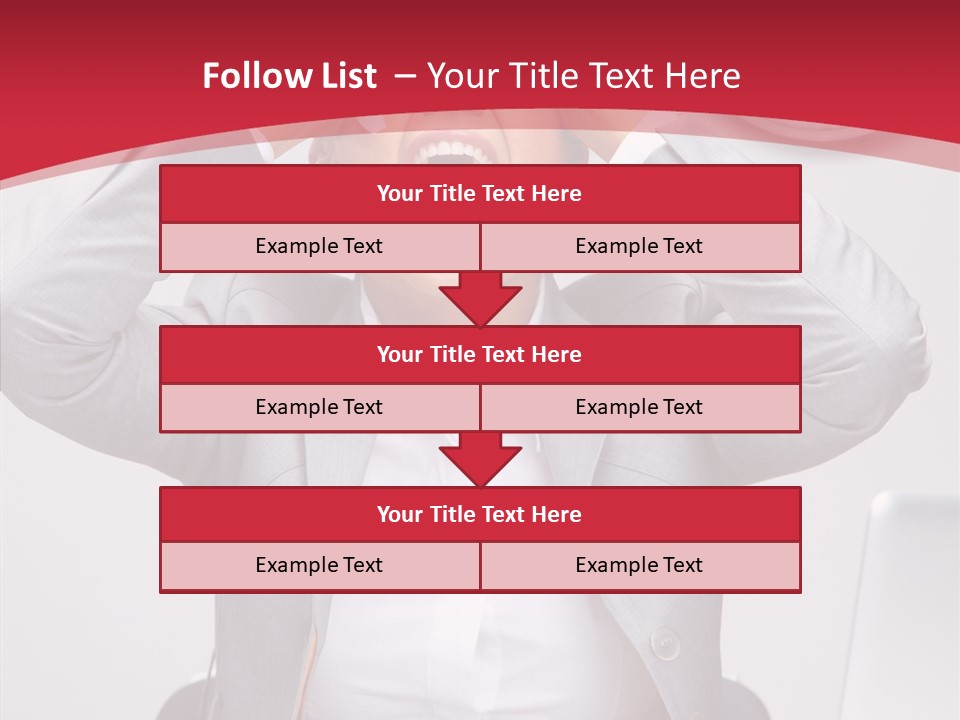 Yelling Brunette Expression PowerPoint Template