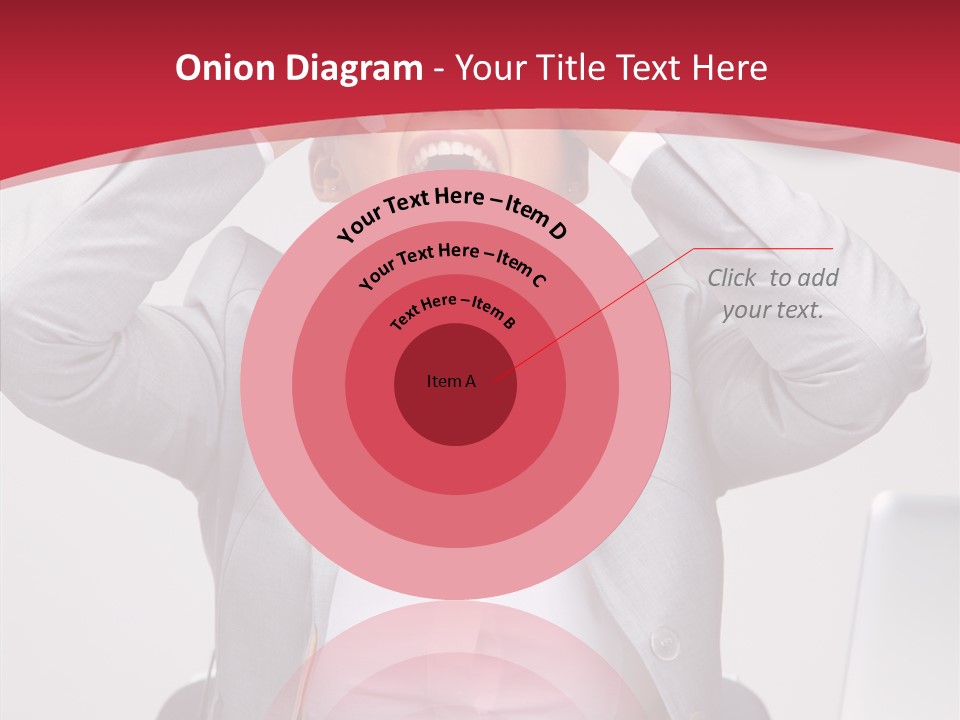 Yelling Brunette Expression PowerPoint Template