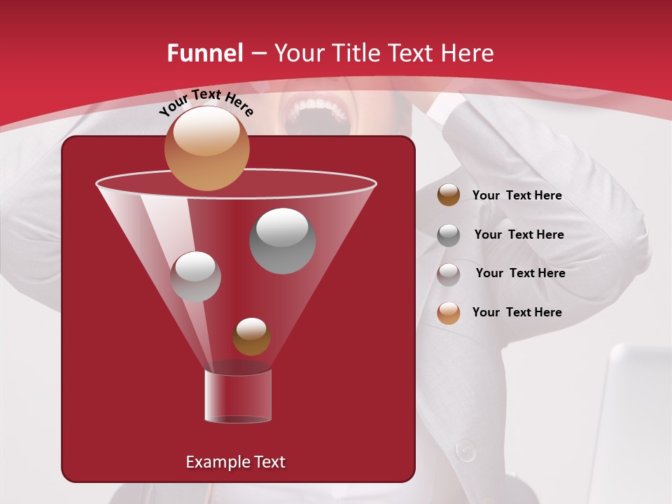 Yelling Brunette Expression PowerPoint Template