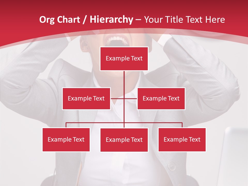 Yelling Brunette Expression PowerPoint Template