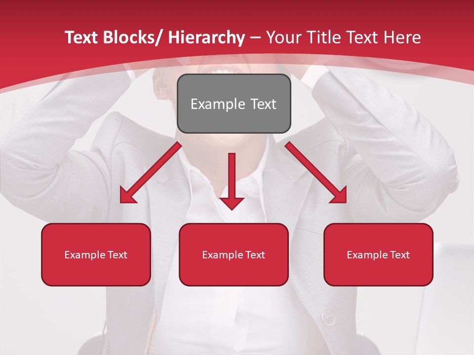 Yelling Brunette Expression PowerPoint Template