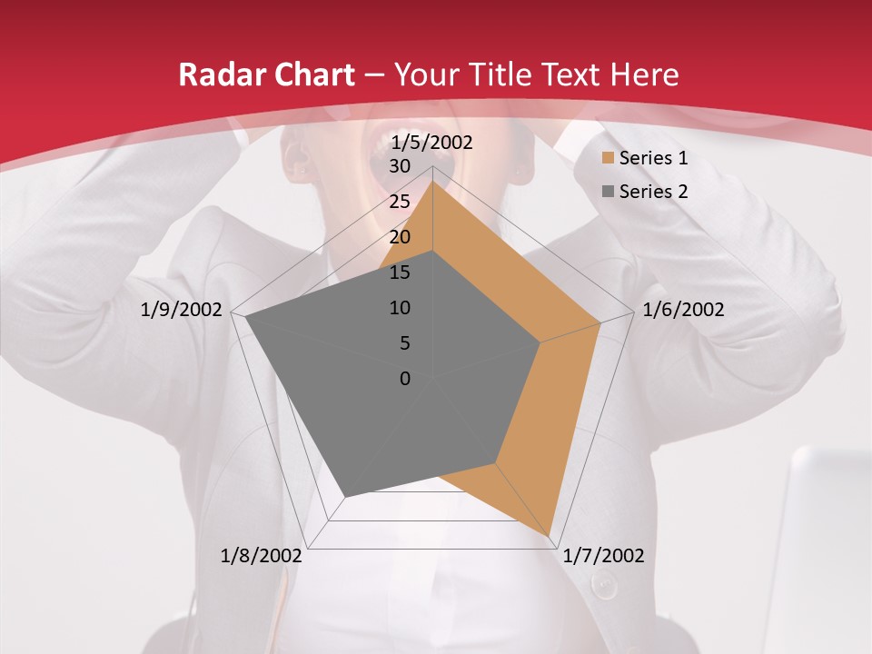 Yelling Brunette Expression PowerPoint Template