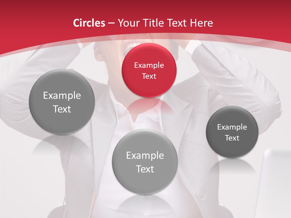 Yelling Brunette Expression PowerPoint Template