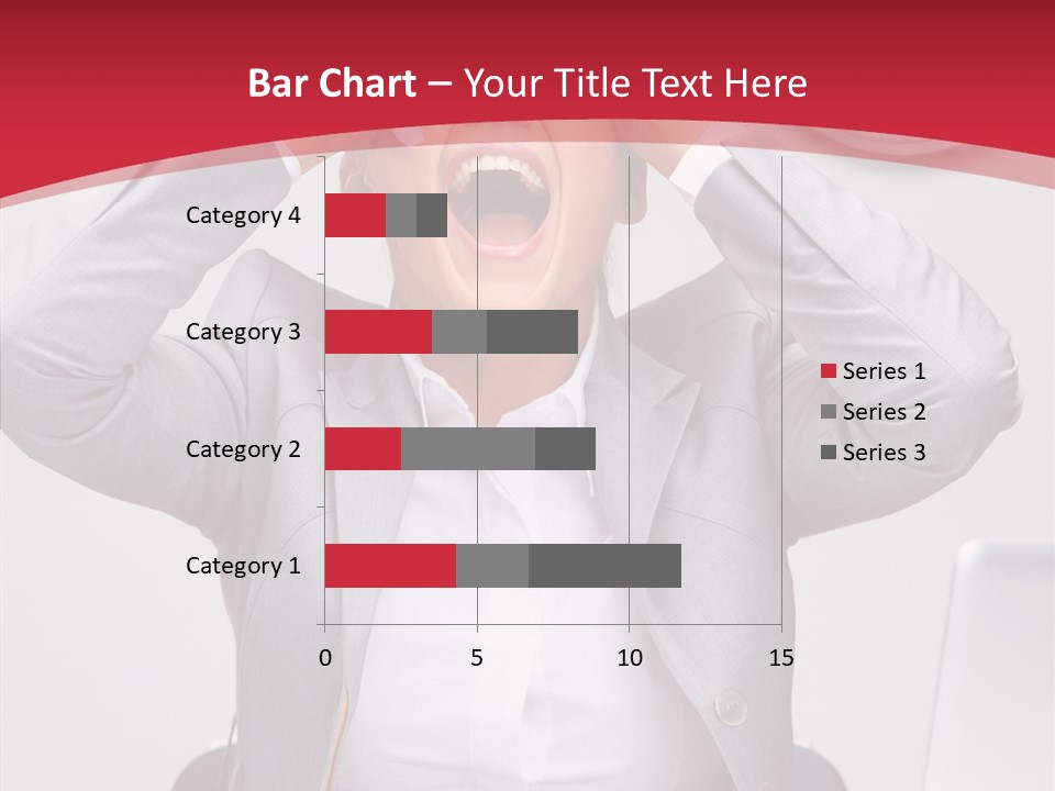 Yelling Brunette Expression PowerPoint Template