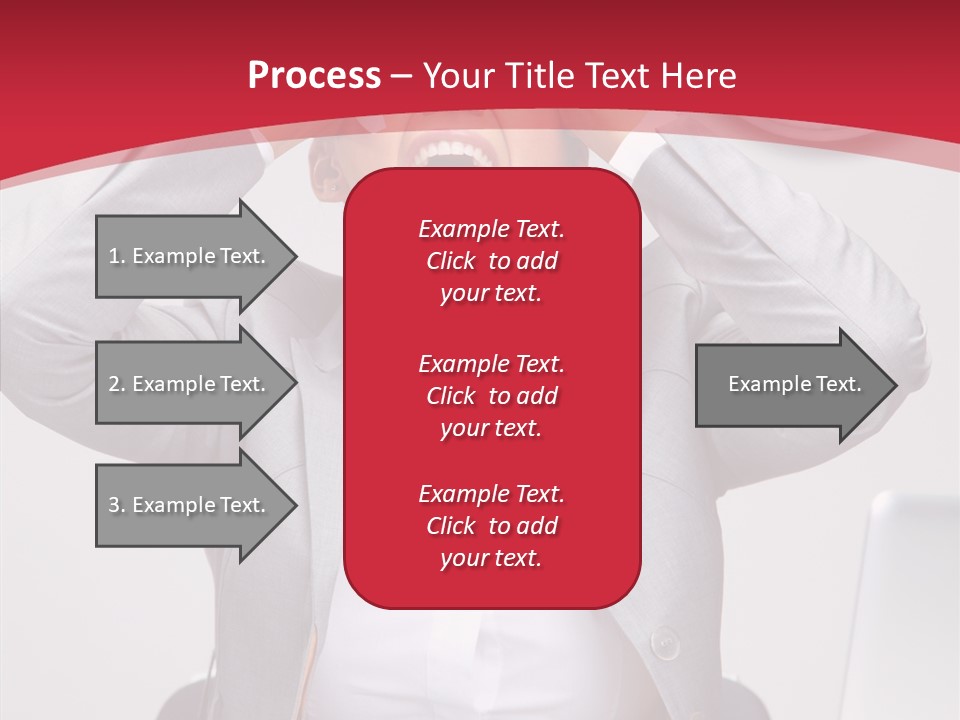 Yelling Brunette Expression PowerPoint Template