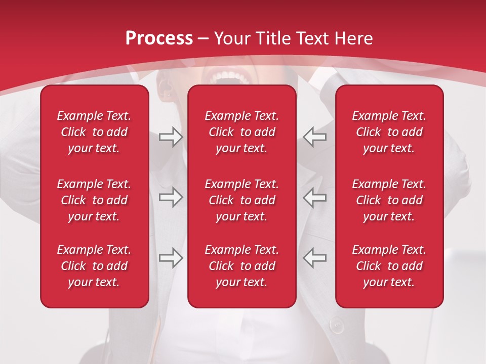 Yelling Brunette Expression PowerPoint Template