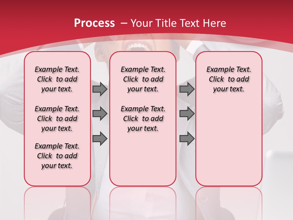 Yelling Brunette Expression PowerPoint Template
