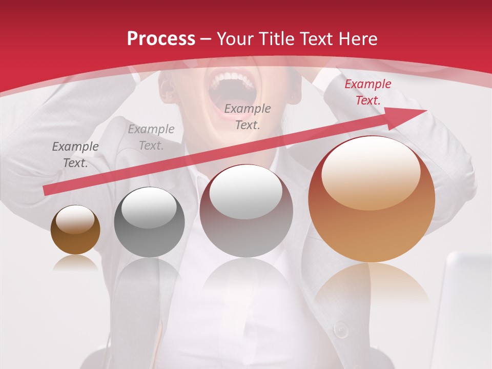 Yelling Brunette Expression PowerPoint Template