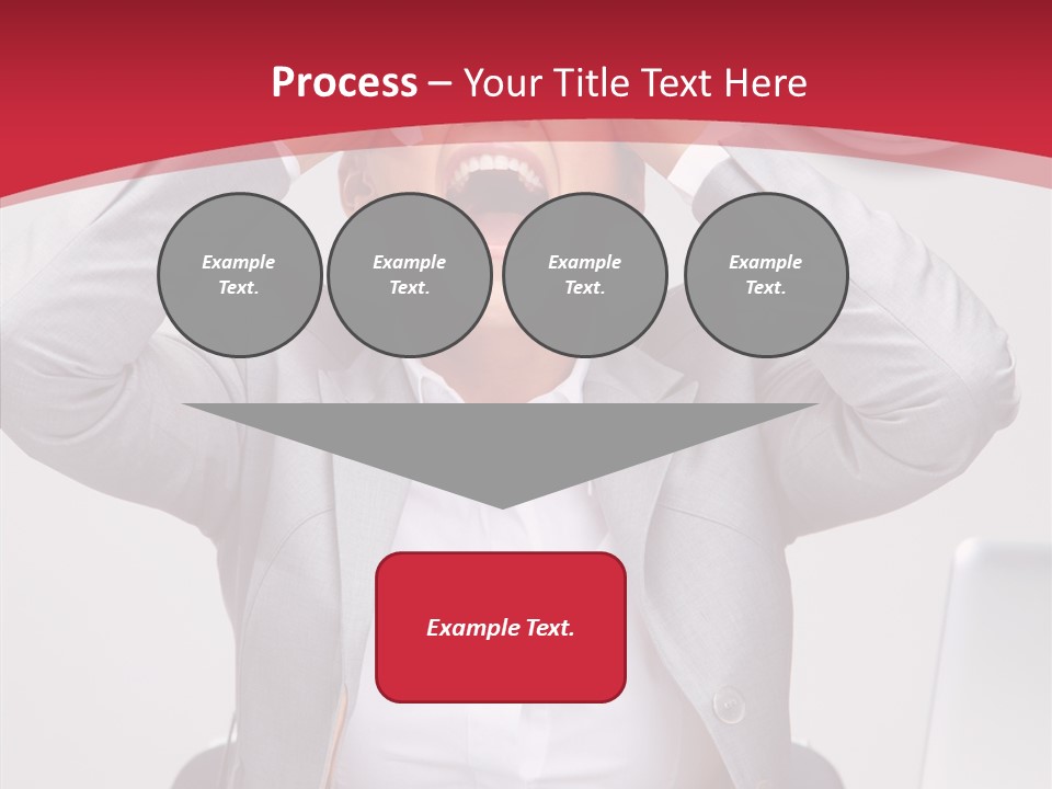 Yelling Brunette Expression PowerPoint Template