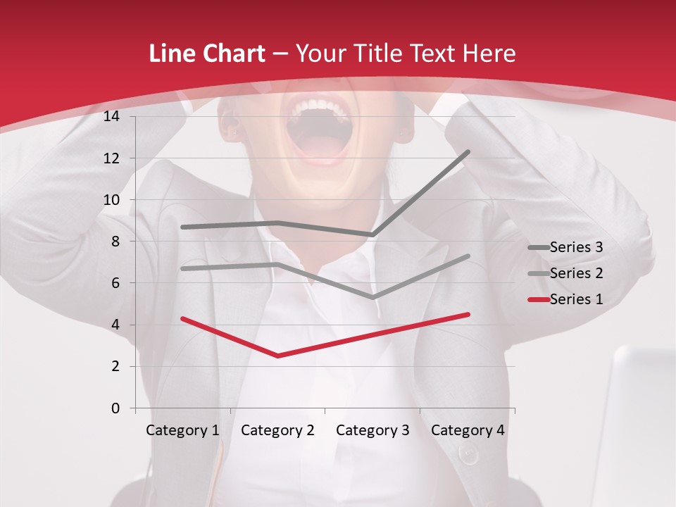 Yelling Brunette Expression PowerPoint Template