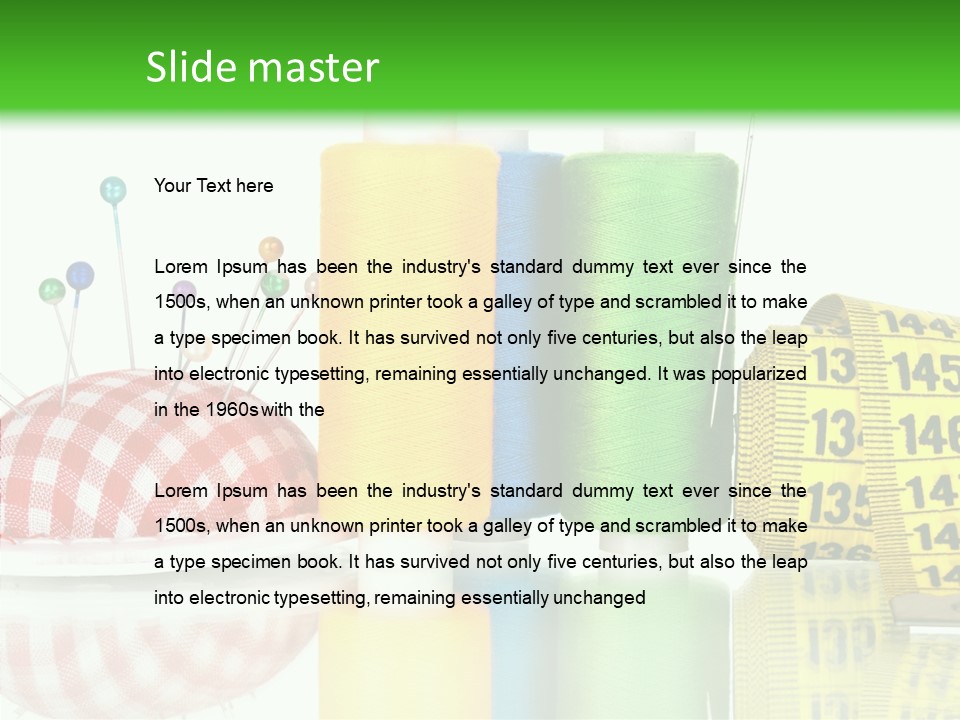 Shining Sewing Fibre PowerPoint Template