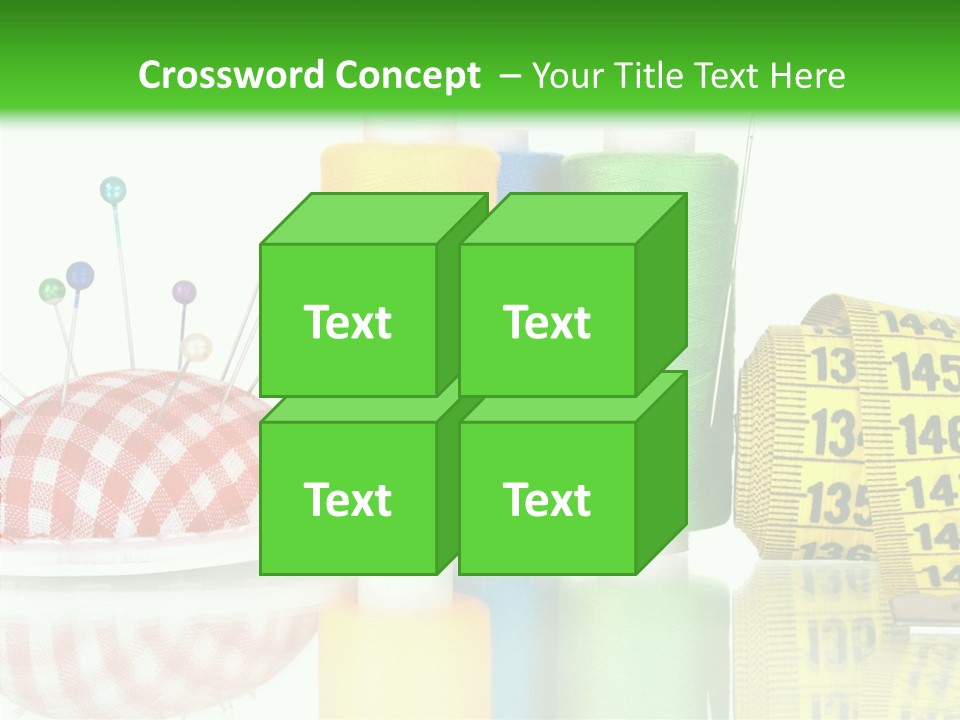 Shining Sewing Fibre PowerPoint Template