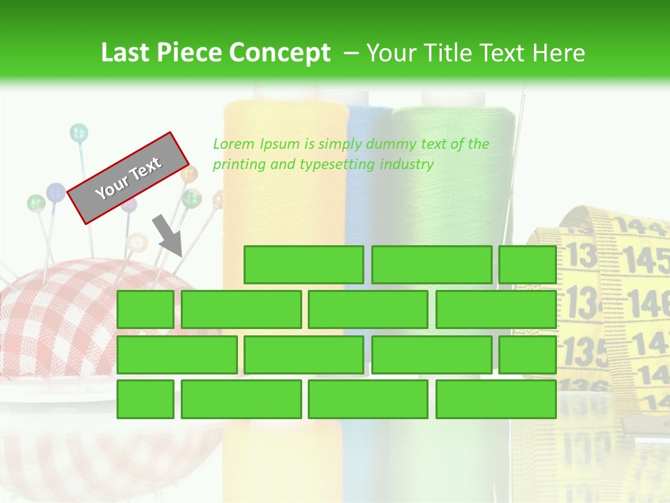 Shining Sewing Fibre PowerPoint Template