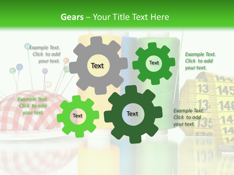 Shining Sewing Fibre PowerPoint Template