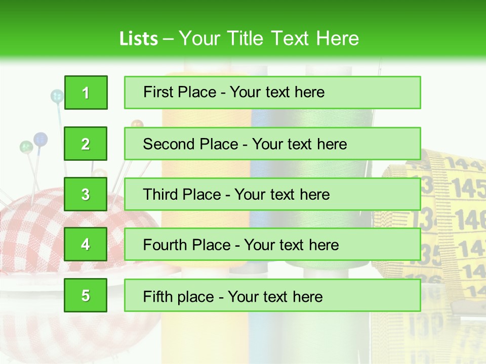 Shining Sewing Fibre PowerPoint Template