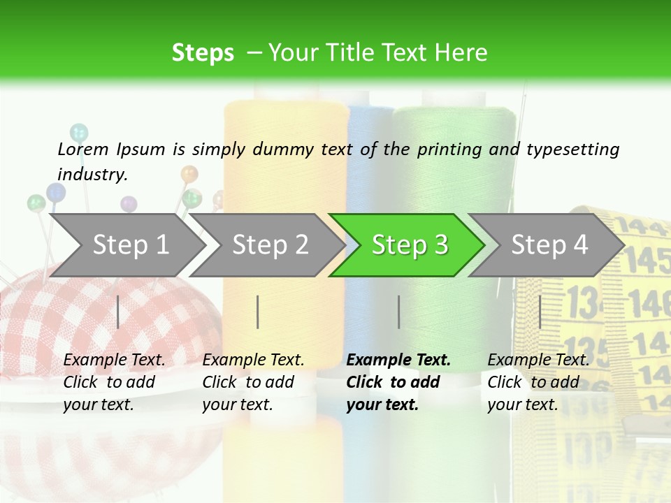 Shining Sewing Fibre PowerPoint Template