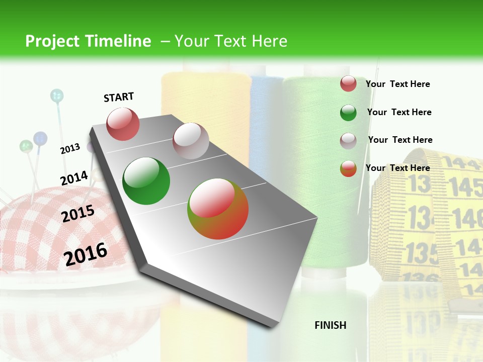 Shining Sewing Fibre PowerPoint Template