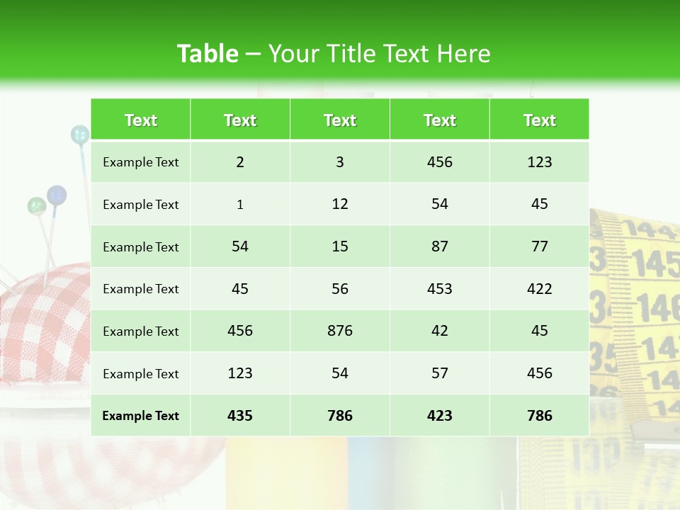 Shining Sewing Fibre PowerPoint Template