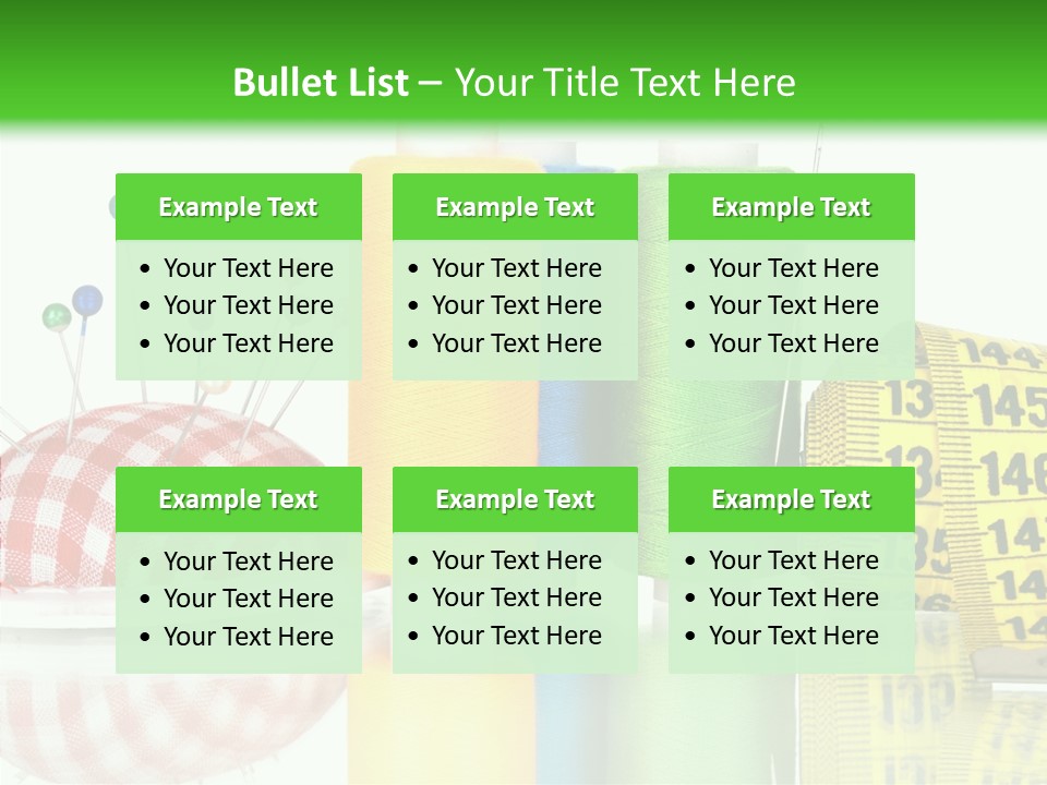 Shining Sewing Fibre PowerPoint Template