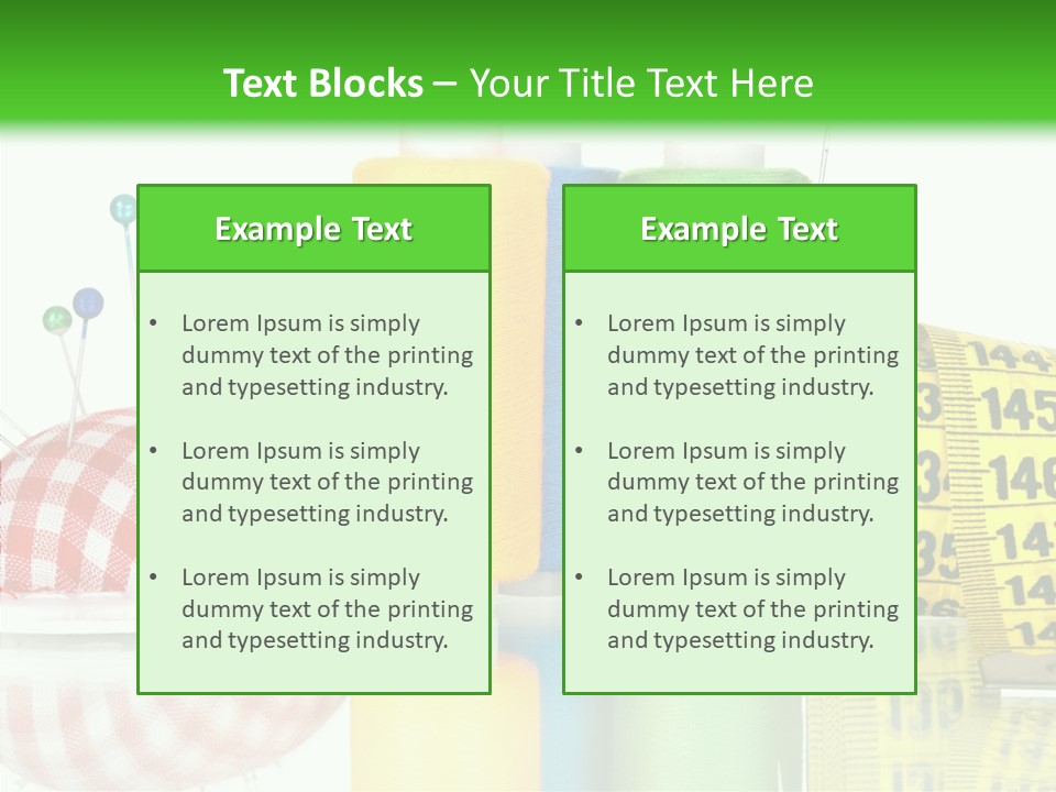 Shining Sewing Fibre PowerPoint Template