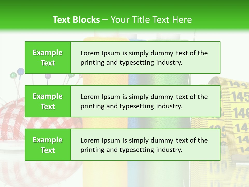 Shining Sewing Fibre PowerPoint Template