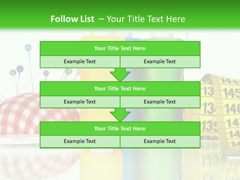 Shining Sewing Fibre PowerPoint Template
