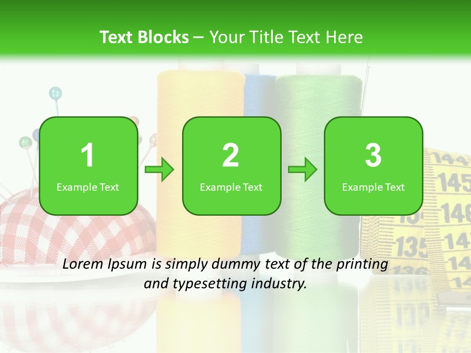 Shining Sewing Fibre PowerPoint Template