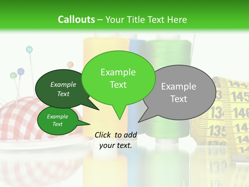 Shining Sewing Fibre PowerPoint Template