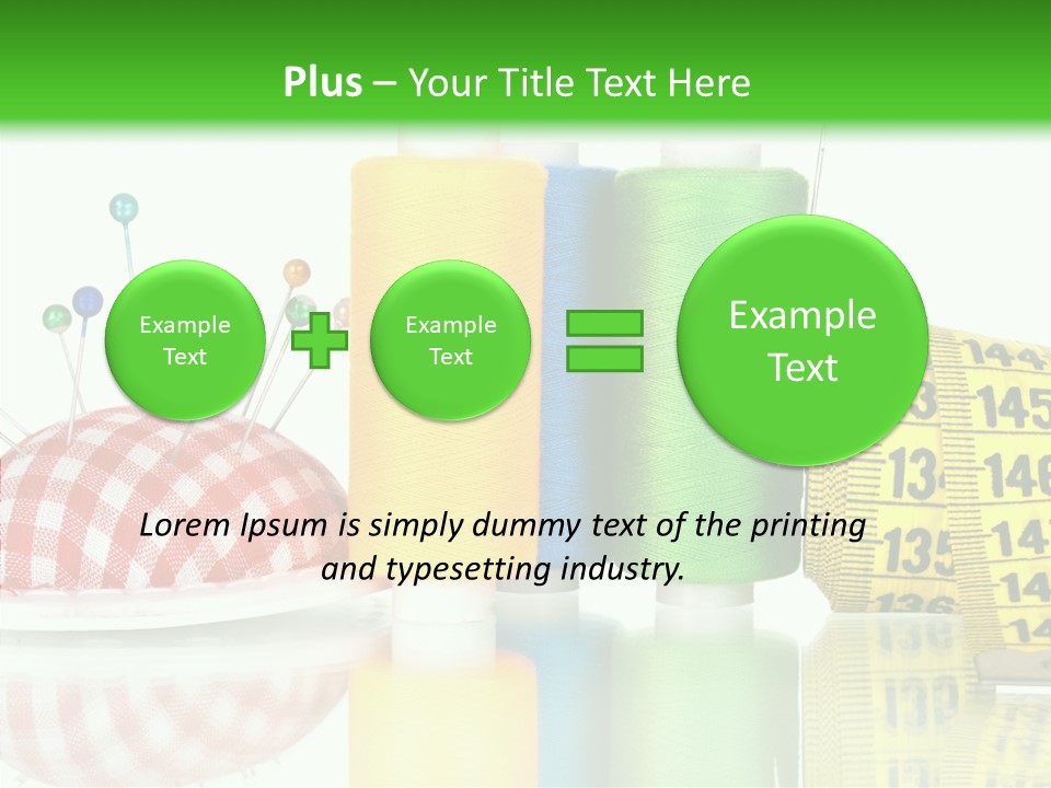 Shining Sewing Fibre PowerPoint Template