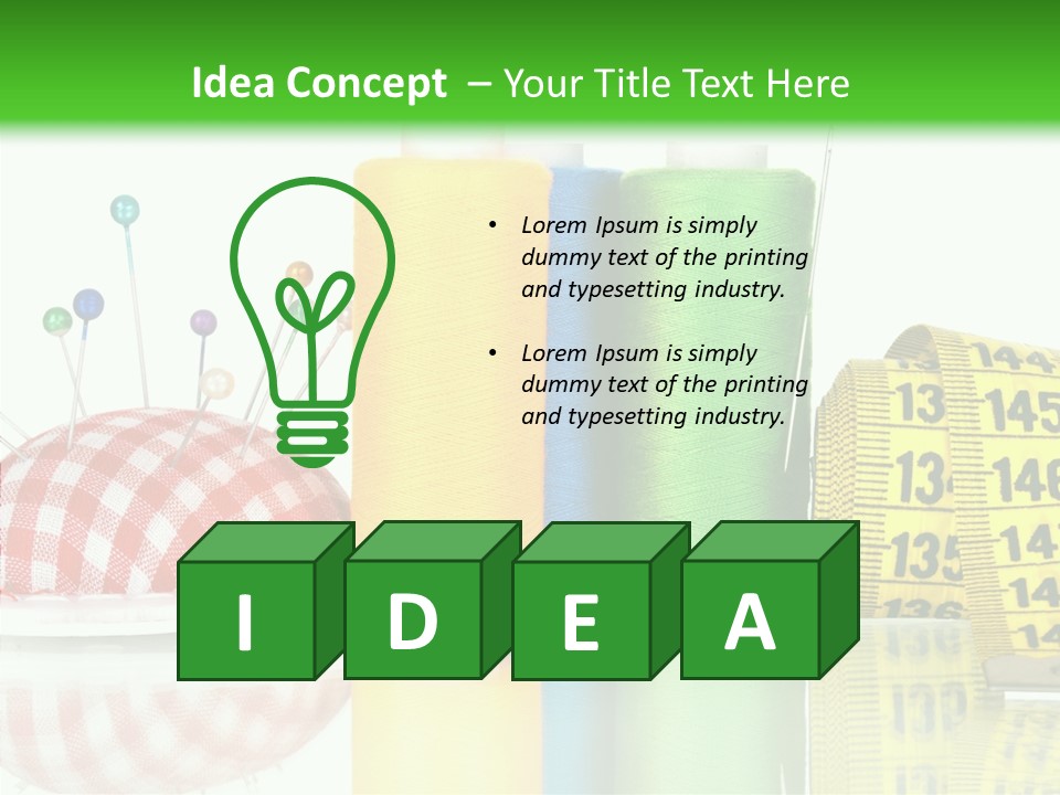 Shining Sewing Fibre PowerPoint Template