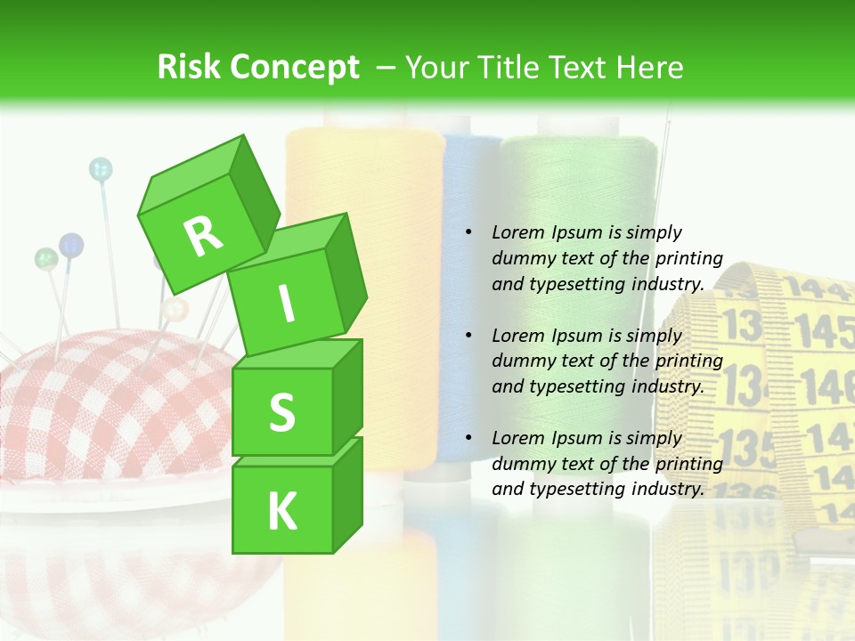 Shining Sewing Fibre PowerPoint Template