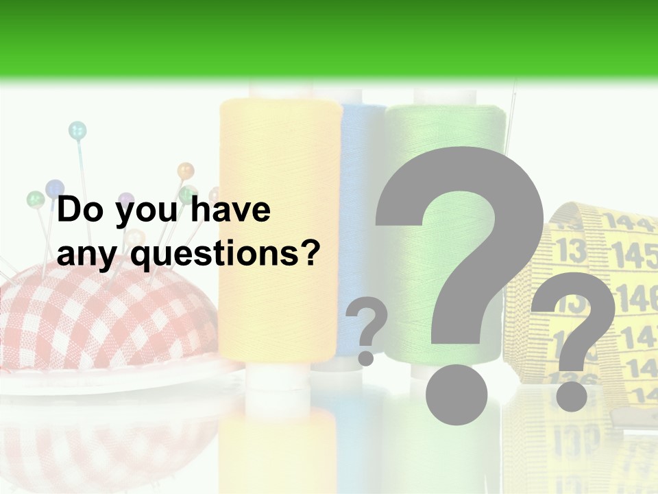 Shining Sewing Fibre PowerPoint Template