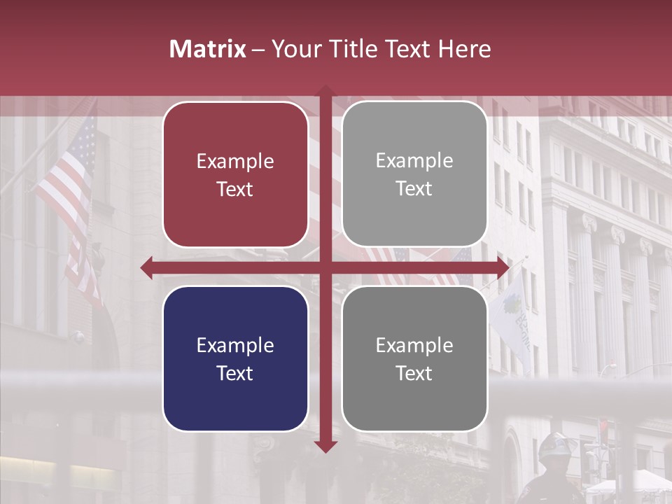 Demonstrator Us Flag Work PowerPoint Template