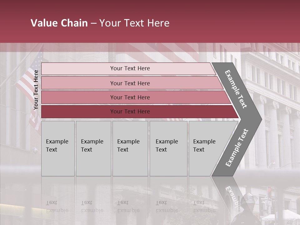 Demonstrator Us Flag Work PowerPoint Template