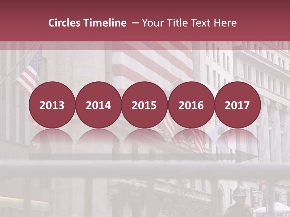 Demonstrator Us Flag Work PowerPoint Template