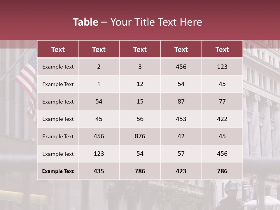 Demonstrator Us Flag Work PowerPoint Template