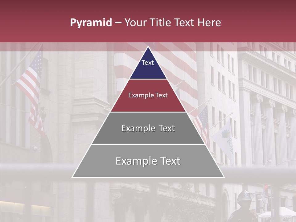 Demonstrator Us Flag Work PowerPoint Template