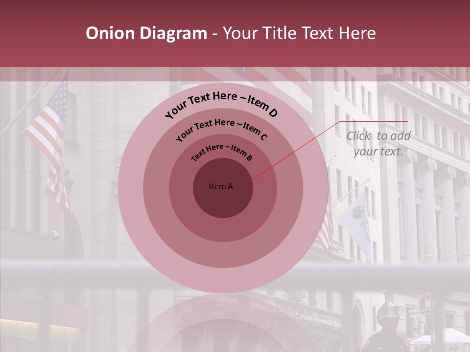 Demonstrator Us Flag Work PowerPoint Template