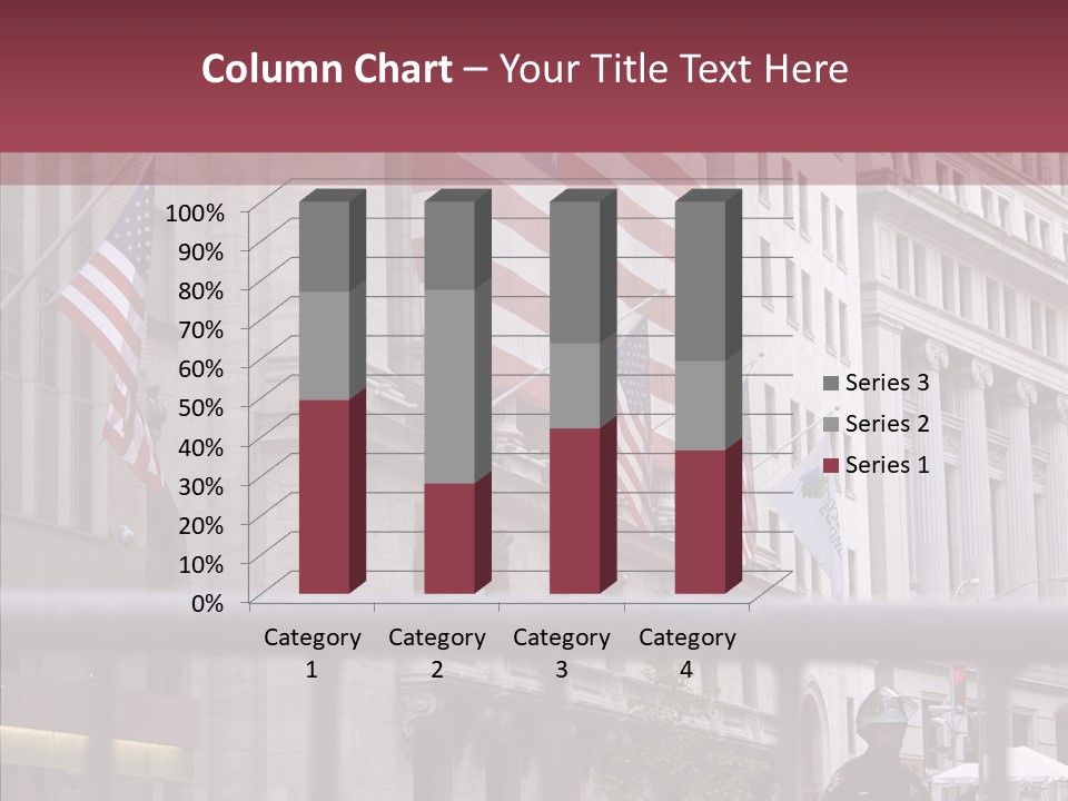Demonstrator Us Flag Work PowerPoint Template