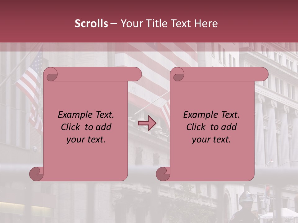 Demonstrator Us Flag Work PowerPoint Template