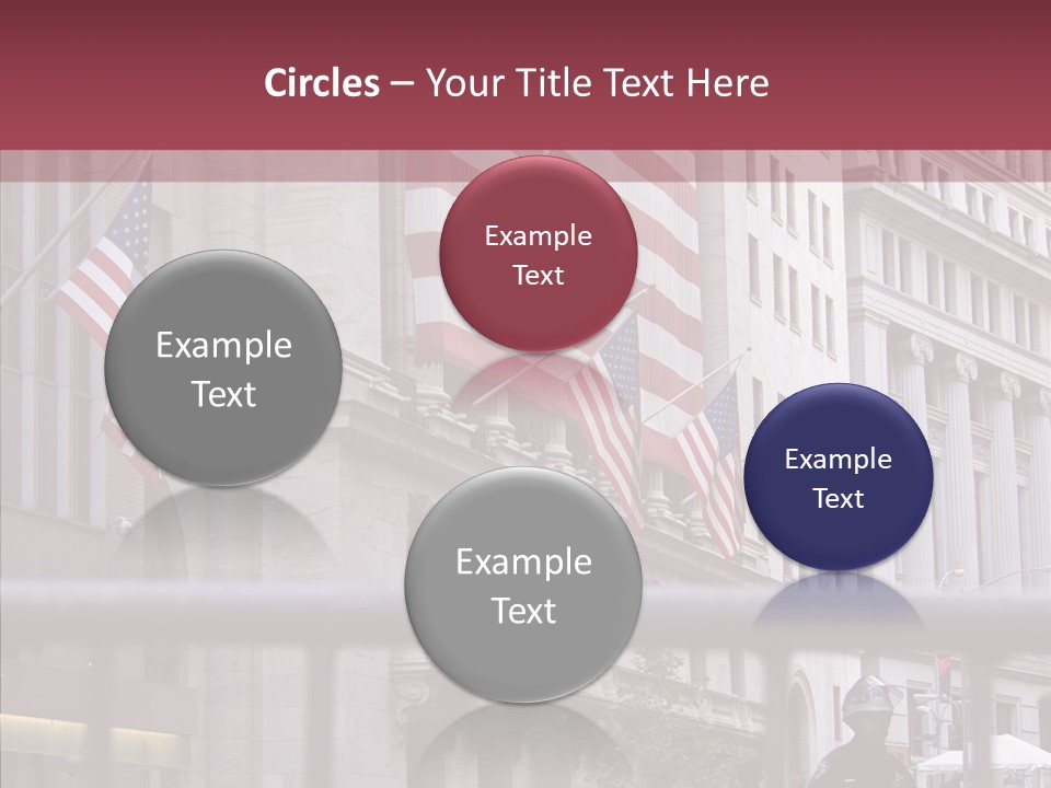 Demonstrator Us Flag Work PowerPoint Template