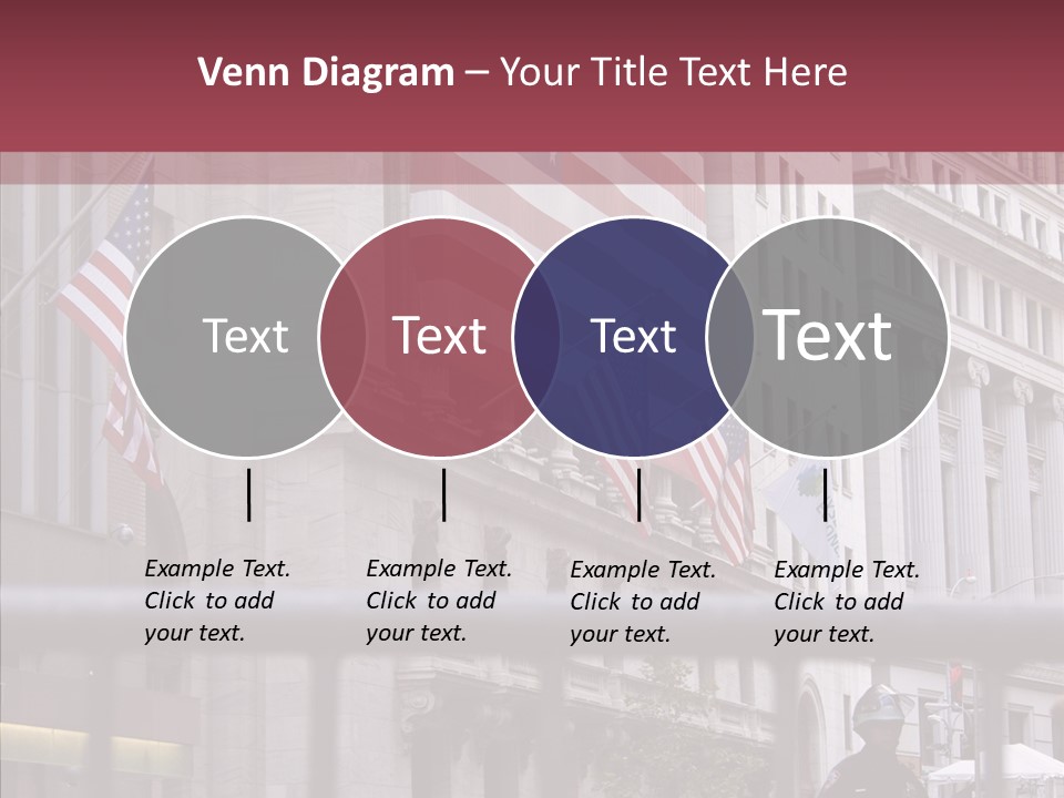 Demonstrator Us Flag Work PowerPoint Template
