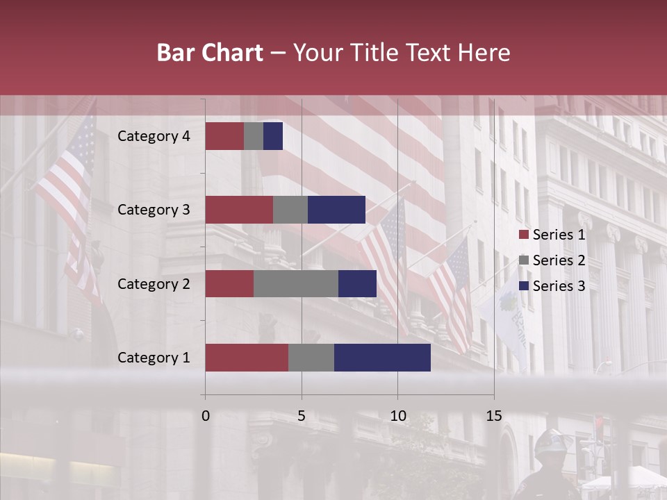 Demonstrator Us Flag Work PowerPoint Template