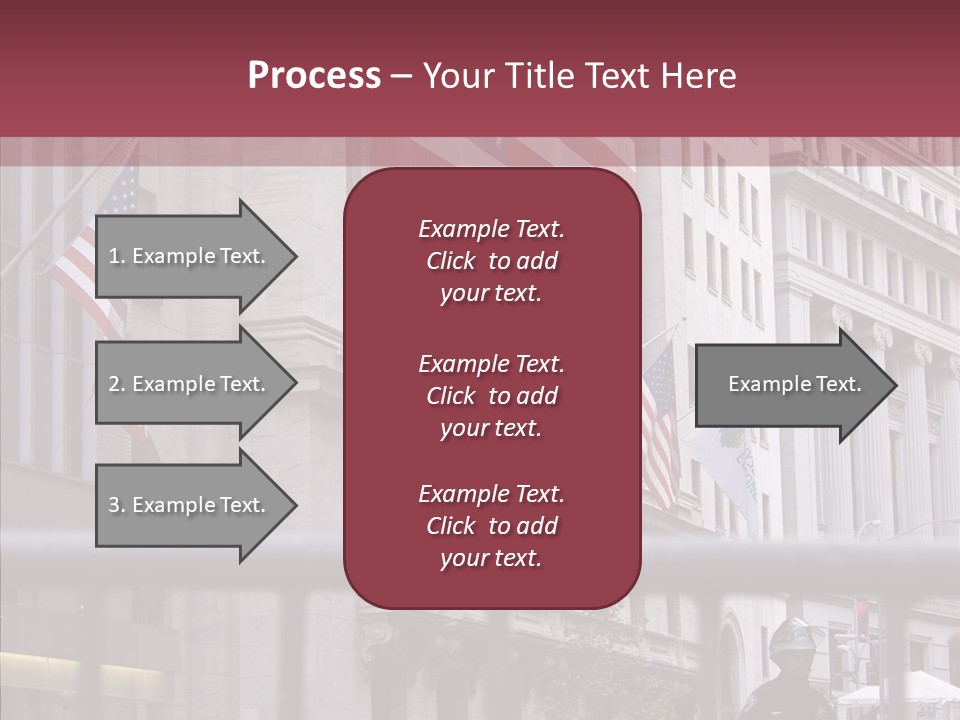 Demonstrator Us Flag Work PowerPoint Template