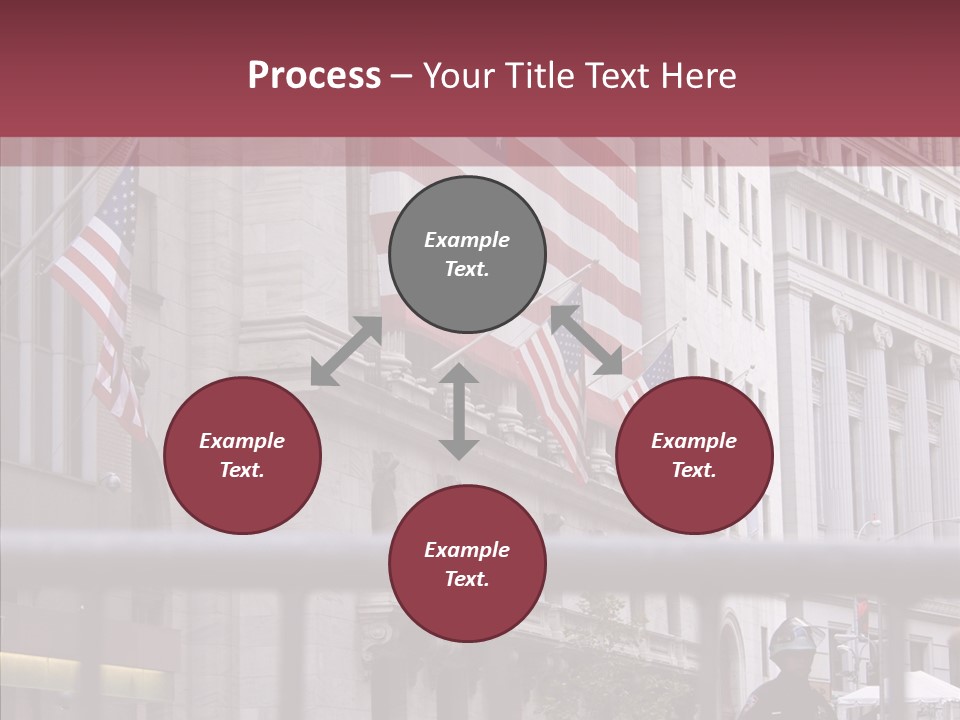 Demonstrator Us Flag Work PowerPoint Template