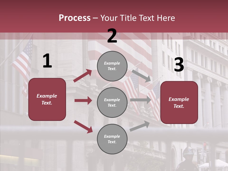 Demonstrator Us Flag Work PowerPoint Template