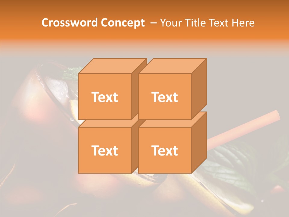 Shot Cola Cube PowerPoint Template